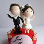 Wedding Clay Cake Topper Flower Decorative - (not..