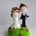 Wedding Clay Cake Topper - Garden Of Love (not..